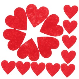 NUOBESTY 200pcs Felt Heart Appliques for DIY Hair Clips Decorative Embroidery Patches Vibrant Colors for Craft Projects and Garment Decoration