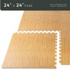 FOREST FLOOR Thick Printed Foam Tiles, Premium Wood Grain Interlocking