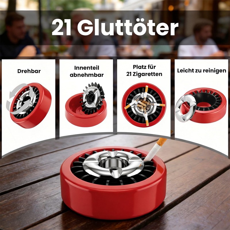 Starlet24 Fire Killer Ashtray for Outdoor Wind Ashtray Stable Round