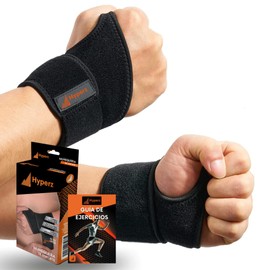 Hyperz - Muñequera Ortopedica, Muñequeras Deportivas de Neopreno Tunel Carpiano Muñequeras Gym Muñequera de soporte Ajustable Transpirable Unitalla, Para mano Izquierda o Derecha, wrist support (1)
