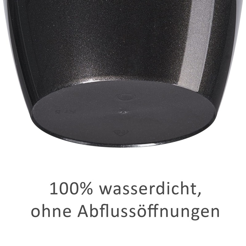 Tymar Pack of 2 Round Shape Planter (Graphite, Diameter 12