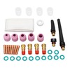 38Pcs TIG Welding Accessory Set Ceramic Nozzle Glass Cup Connector