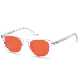 Ra Optics Clyde Frame with Sunset Lenses - Premium, Science-Based Blue Light Glasses for Sleep - Block Sleep-Disrupting Blue Light from TV’s, Phones, Computers - Proven to Increase Sleep Quality