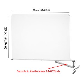 ziroland 8-Pack Clear Shelf Dividers - Purse Organizer for Closet - Shelf Dividers for Closet Organization - Sweater Storage for Closet - Clothes Organizer for Closet - Closet Shelves Organizer