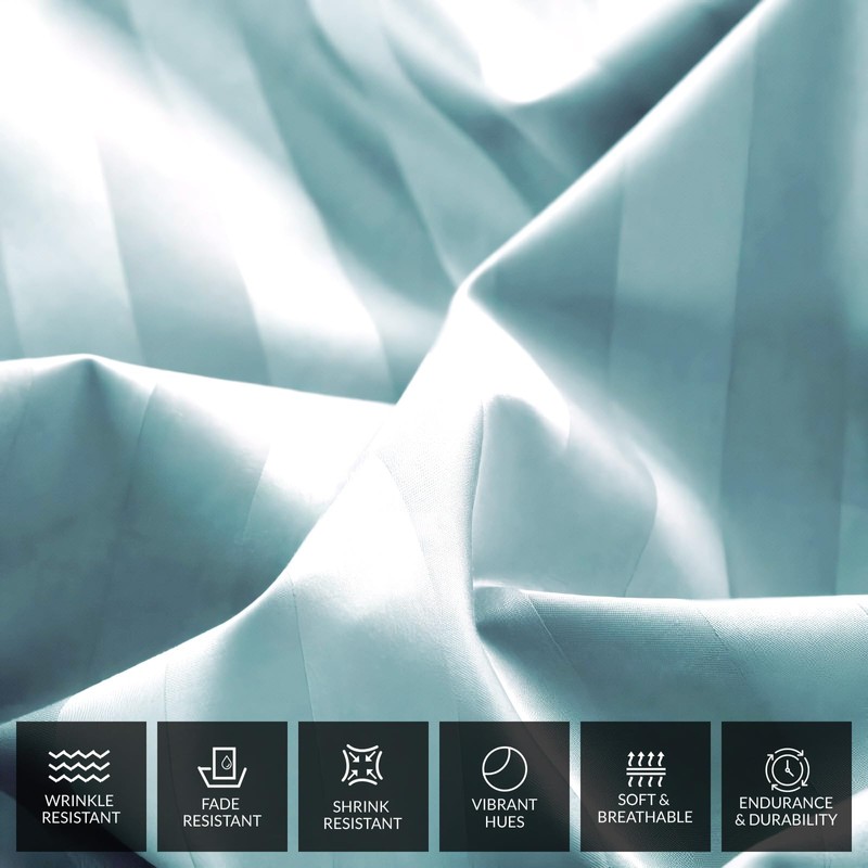Pamposh Satin Stripe Double Duvet Set - Premium Hotel Quality