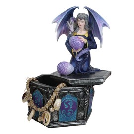 Ebros Gift Fantasy World Vier Jahreszeiten Fee mit Drachen, dekorative Schmuckschatulle, Figur Dungeons and Dragons, Kunst-Sammelstück (Frühlings-Freundschafts-Schlüpfeier)