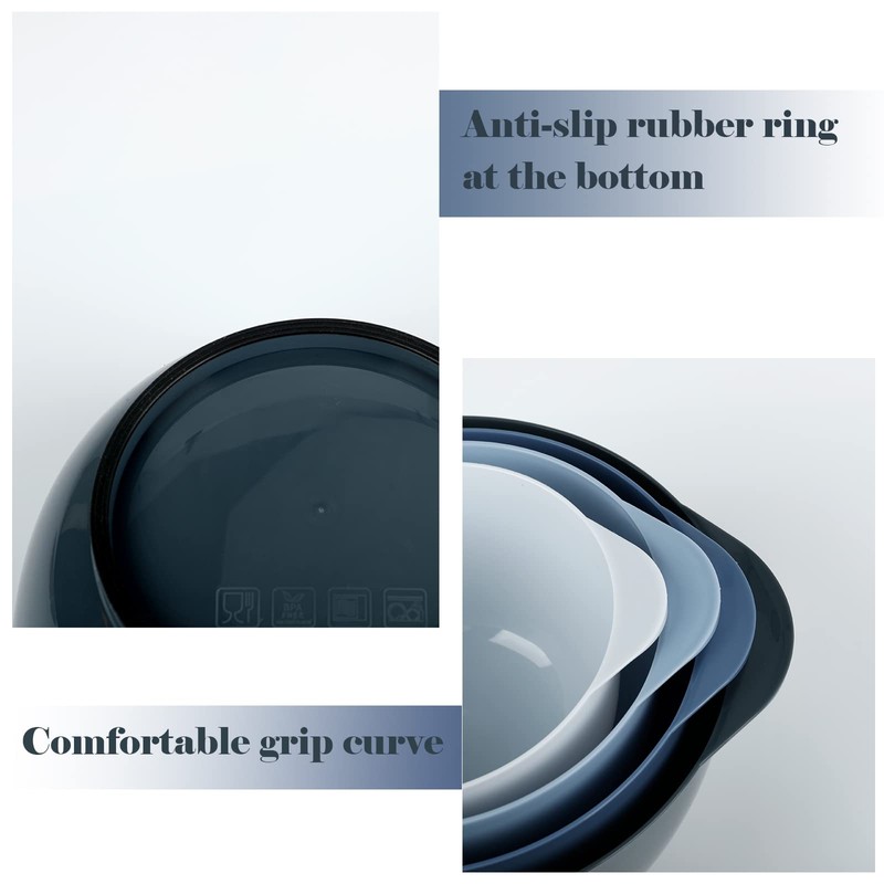 BoxedHome Mixing Bowl Set Mixing Bowl Set Plastic Salad Bowl