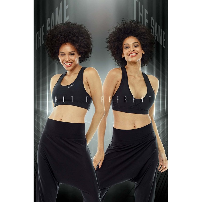 WINSHAPE Women's Fitness Leisure Bustier Functional Sports Bra Sb101 Black