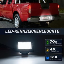 NSLUMO 2 x LED License Plate Light for Navara D40 Frontier Armada Titan Xterra Suzuki Equator with CAN-BUS Error Free Premium White LEDs