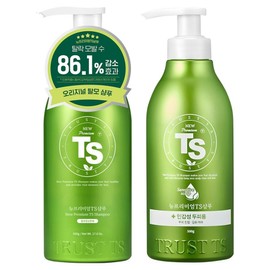 TS New Premium Shampoo 500g + Shampoo for Sensitive Scalp 500g, 1 Set / TS 뉴프리미엄 샴푸 500g + 민감성 두피용 샴푸 500g, 1세트