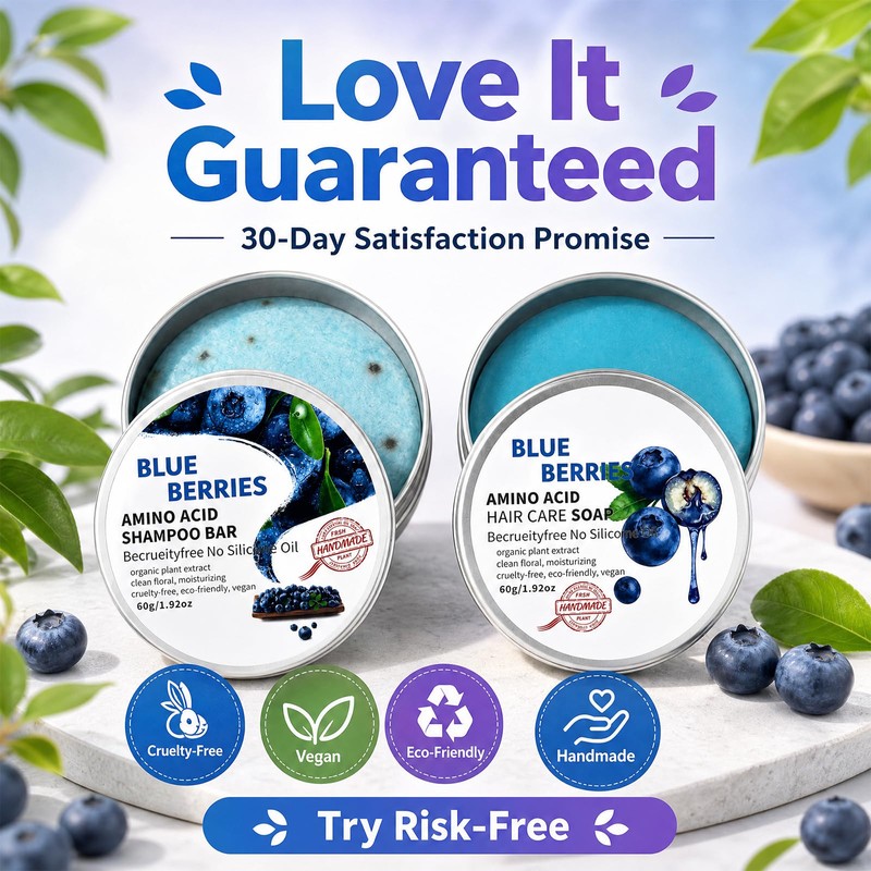 Blueberry Fields Shampoo & Conditioner, for Hair Strengthening | Blueberry