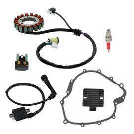 WFLNHB Stator Ignition Coil Regulator Relay Kit Replacement for Yamaha Grizzly 660 2002-2008 Rhino 660 2004-2007 Replacement for 3YF-82370-00-00 4SV-81940-12-00 5KM-81410-01-00 5BN-81960-00-00