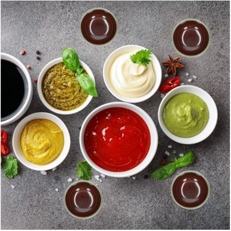 MAKOLO Ceramic Soy Sauce Dish Small Dipping Bowls, 3 in,