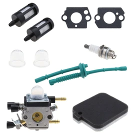 VGOL Set with 10Pcs Carburetor Replacement Kit C1Q-S68G C1Q-S64 C1Q-S68D Compatible with Stihl BG45 BG46 BG55 BG65 BG85 Carburetor with Air Filter Tune Up Kit