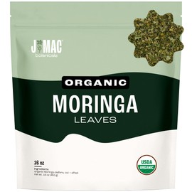J MAC BOTANICALS Organic Moringa Leaf (16 oz) dried organic leaves from the Egyptian Nile Valley, malunggay leaves fresh