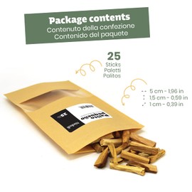 NIRDOSH - Palo Santo Incense Wood Sahumito 100% Natural - 25 Wooden Sticks 5 cm - Innovation Palo Santo Sticks Incense Original Incense Sublimation Sacred Wood Bursera Graveolens