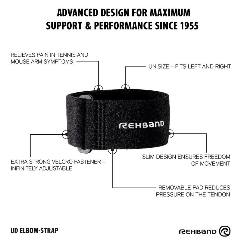 Rehband Tennis Elbow Bandage 1 Piece One Size Unisex Tennis