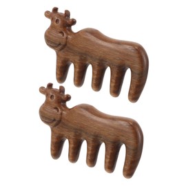 FOMIYES Sandalwood Scalp Massager Comb Set Wooden Hair Scratcher for Relief Scalp Health