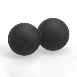 MUEUSS Massage Ball Double Lacrosse Ball Peanut Massage Ball & Mobility Ball for Physical Therapy - Deep Tissue Massage Tool for Myofascial Release, Muscle Relaxer, Acupoint Massage 1 Pack, Black
