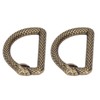 20Pcs Metal D Rings Snake Pattern Wear Resistant Metal Rings