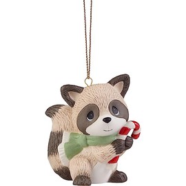 Precious Moments Raccoon with Mini Tree Ornament