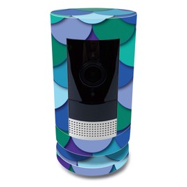 MightySkins Skin for Ring Stick Up Cam Battery - Blue Scales | Protective, Durable, and Unique Vinyl Decal wrap Cover | Easy to Apply, Remove, and Change Styles | Made in The USA