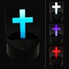 Sniggle Sloth Cross Christian Church Religion 3D Illusion LED Night
