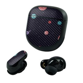 MightySkins Carbon Fiber Skin Compatible with Bose QuietComfort Earbuds II (2022) - Bright Night Sky | Protective, Durable Textured Carbon Fiber Finish | Easy to Apply and Change | Made in The USA