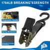 KOKITEA Black Tie Down Ratchet Belt Type Down Belt Load