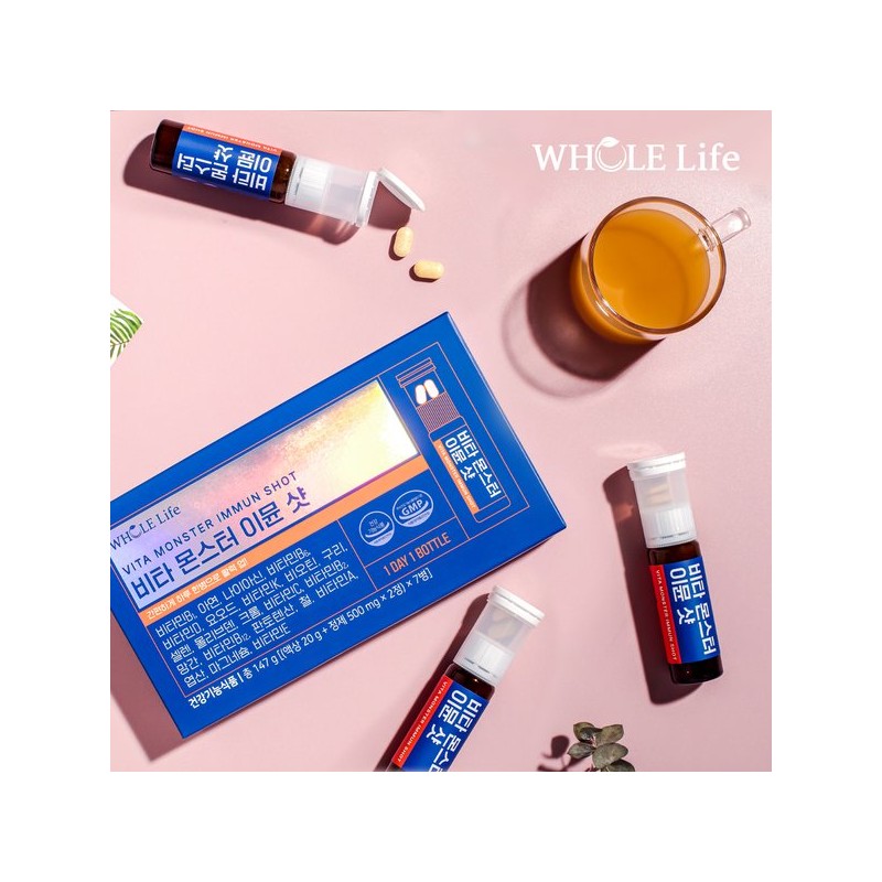 Whole Life 홀라이프 비타몬스터 이뮨샷 7병 x 1박스 Holife VitaMonster