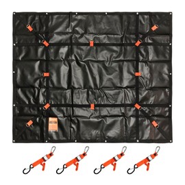 New- Waterproof Truck Bed & Trailer Cover, Heavy Duty Cargo Net Tonneau Cover with Metal D-Rings, + Straps- Small- 5' x 6' - USA Based