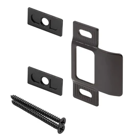 Prime-Line U 94867 2-3/4 in. x 2-1/8 in. Adjustable Strike, Three Piece, Bronze (1 Set)