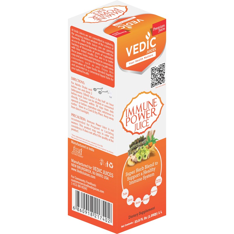 Vedic Immune Power Juice 1L Powerful Multi-Herb Blend for Immunity