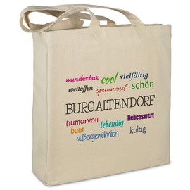 'Town Fabric Case with Castle Place Old Village – Beneficial Effects – Colour Beige – Cloth Bag – Jute Bag Shopping Bag – Bag