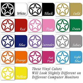 Military Star Decoration Vinyl Decal Sticker (ST-04)