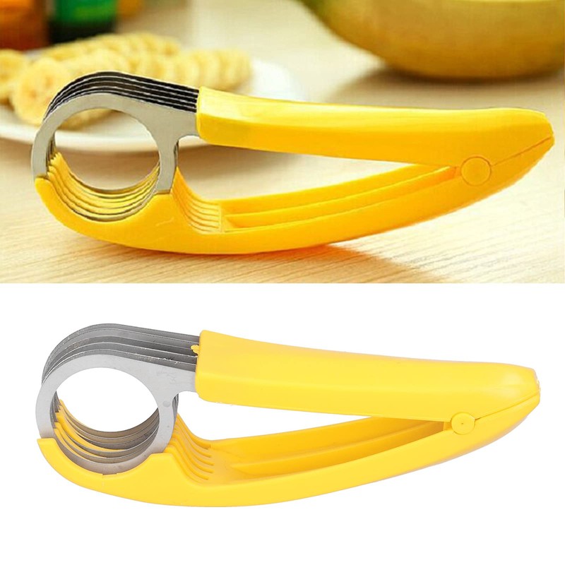Cortador de Plátano y Pepino para Rebanar Cuchillas, Herramienta para