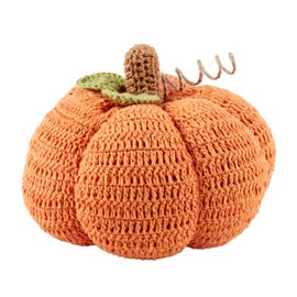 Mud Pie Crochet Lg Stuffed Pumpkins, Orange