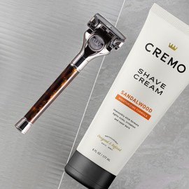 Cremo Sandalwood Shave Cream, Astonishingly Superior Ultra-Slick Shaving Cream for Men, Fights Nicks, Cuts and Razor Burn, 6 Fl Oz