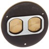 Hubbell Wiring Systems S3725 Brass Round Floor Box Duplex Screw