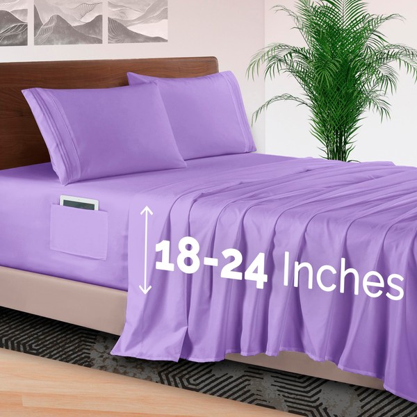 Elegant Comfort 4-Piece Bed Sheet Set - Luxury Bedding 1500