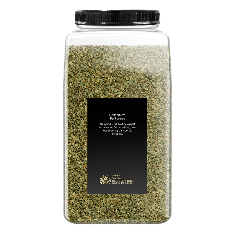 GranAroma Basil Leaves, Sauces & Dressings, Cut & Sifted (1.7