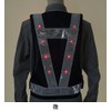 LED Safety Vest Reflective Material Width 6cm, Navy/White