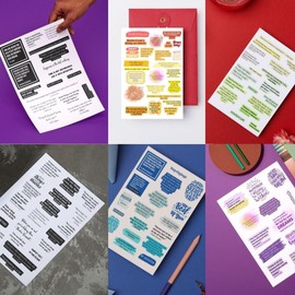 306 Howcrafts Motivational Planner Stickers for Adults | 13 Sheets of Transparent Journal Stickers | Planner Accessories | Daily Affirmation Stickers | Journaling Supplies for Bullet Journal