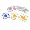 Magnetic 3D Shapes & Nets Flash Cards 3"x3", Geometry Math