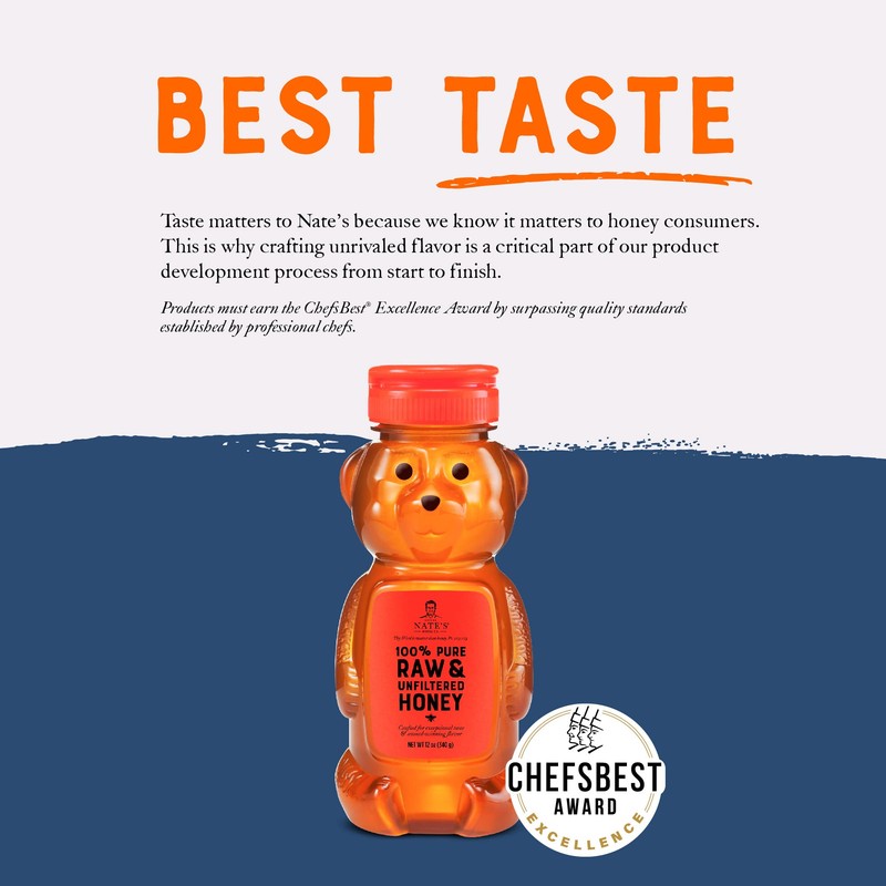 Nature Nate's 100% Pure, Raw & Unfiltered, Squeeze Bottle, Honey,