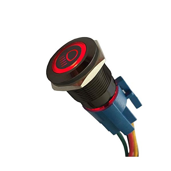 ESUPPORT ESUPPORT 12V Car Vehicle Red LED Light Main Beam