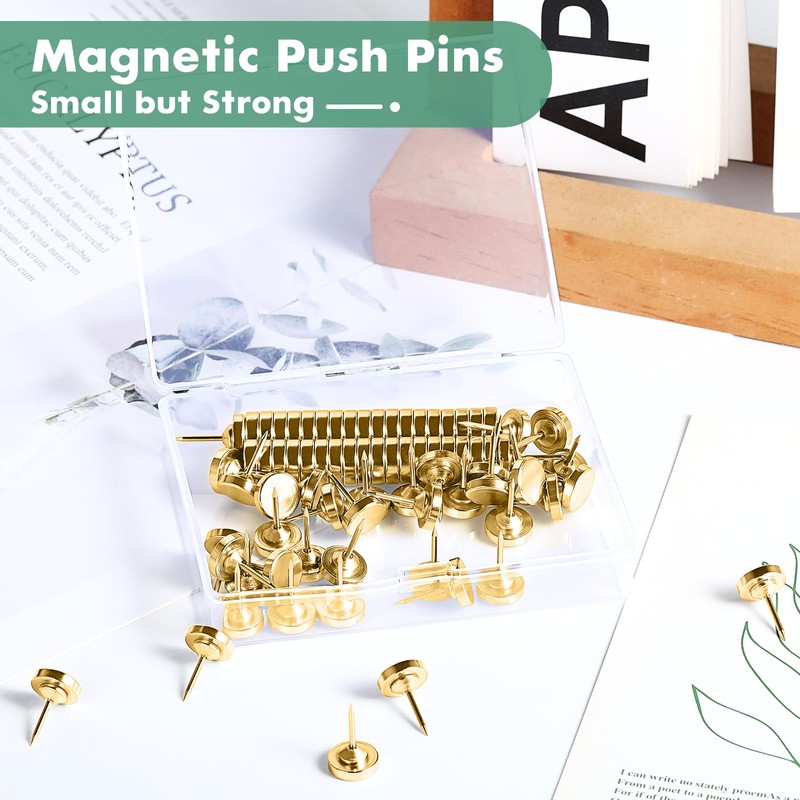 GOOLADA 20 Sets of Magnetic Push Pins, Magnetic Thumb Tacks,