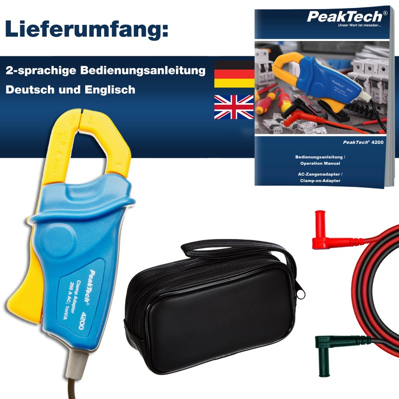 PeakTech 200 Current Clamp Adaptor AC for Digital Multimeter –
