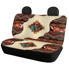 SEANATIVE Cactus Ethnic Tribes Car Front Seat Covers Rear Bucket Bench Seats Protector 4 Piece for Men Women Auto Interior Accessories Decor