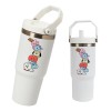 Termo Alto Acero Inoxidable Bts Peluches Kpop 900 Ml Blanco